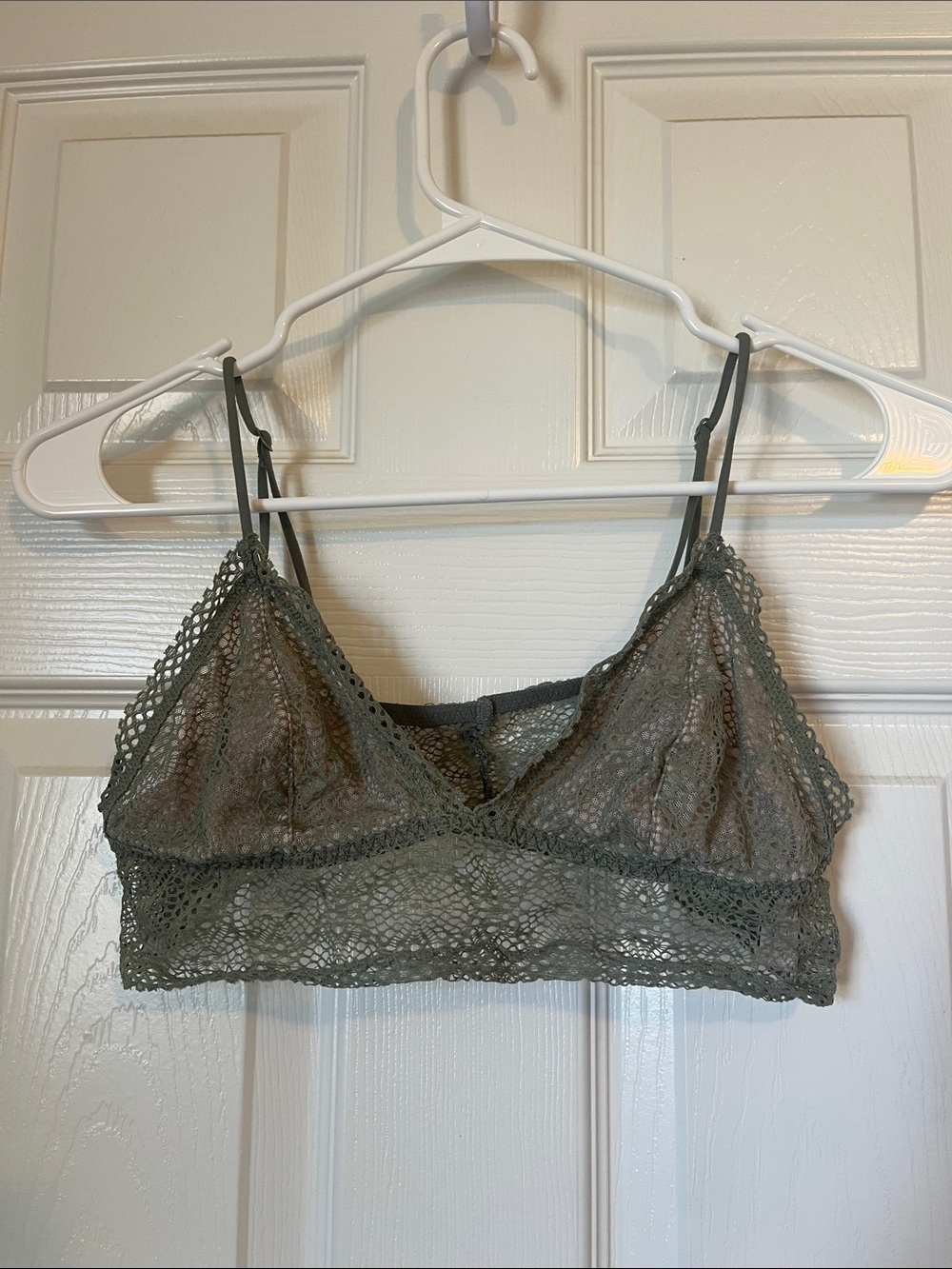 Victoria's Secret Olive Lace Bralette with Adjustable Straps